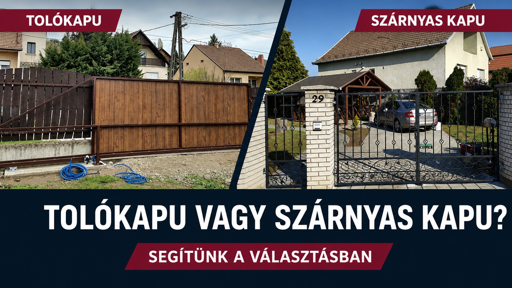 Tolókapu vagy szárnyas kapu? Melyiket érdemes választani? tolokapu vagy szarnyas kapu kiemelt kep